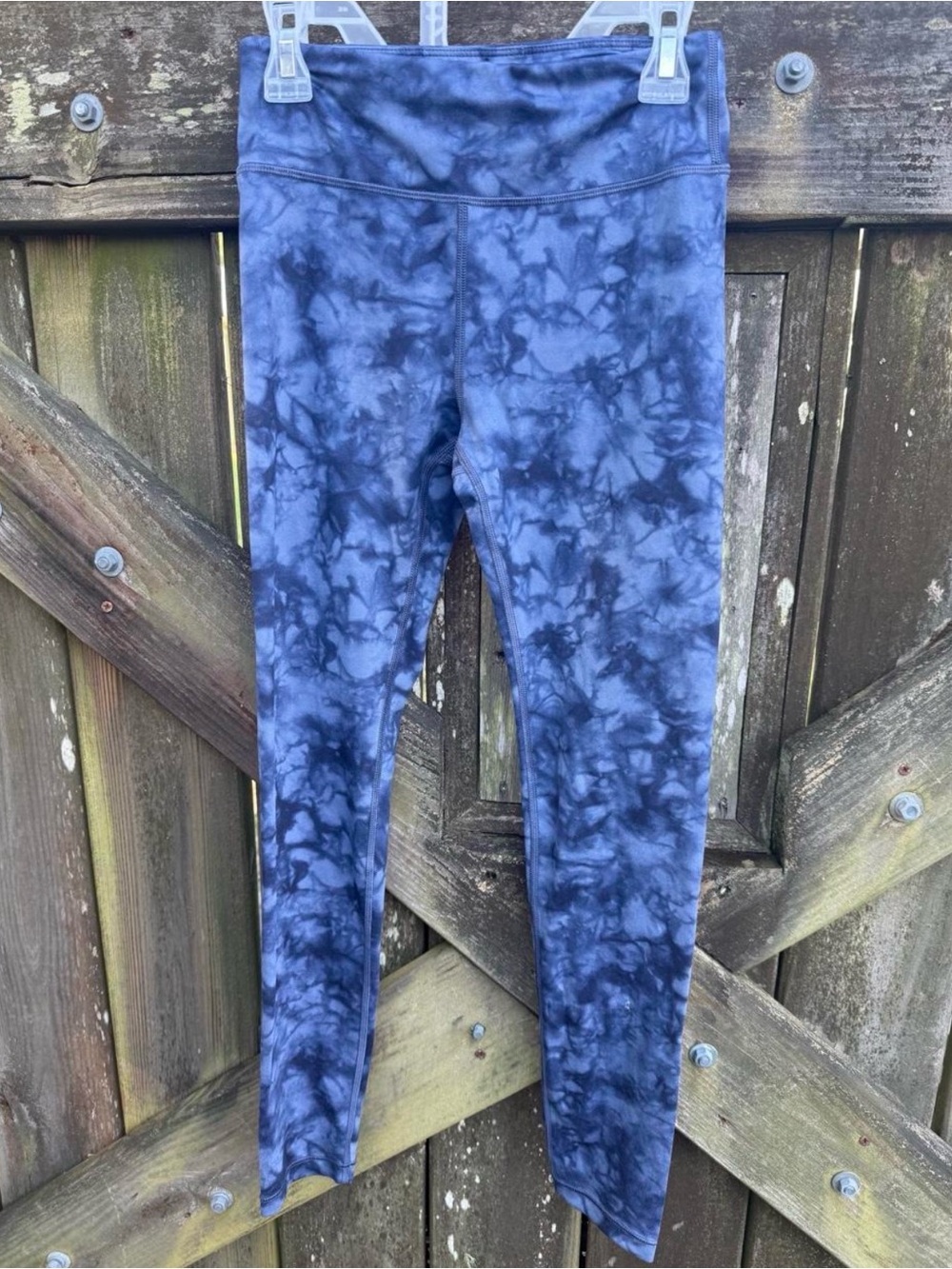 Athleta Girls Navy Tie-Dye Leggings
